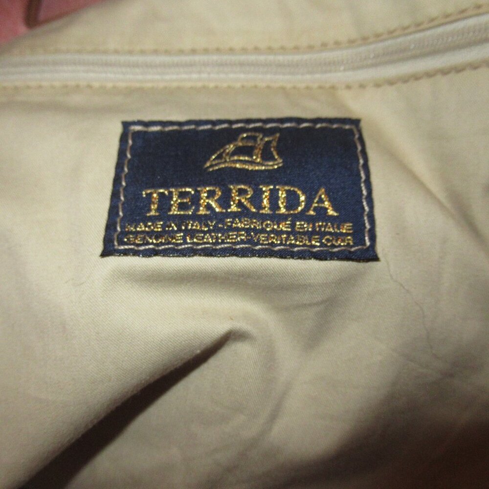 Terrida Tote Shopper Bag Colorful Bag XL Pink Leather - Picture 8 of 13